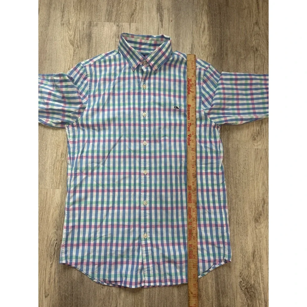 Vineyard Vines‎ Mens Slim Fit Whale Shirt Button Down Plaid Blue S